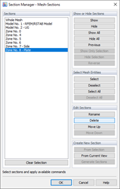 Querschnittsmanager - Netz-Ausschnitte